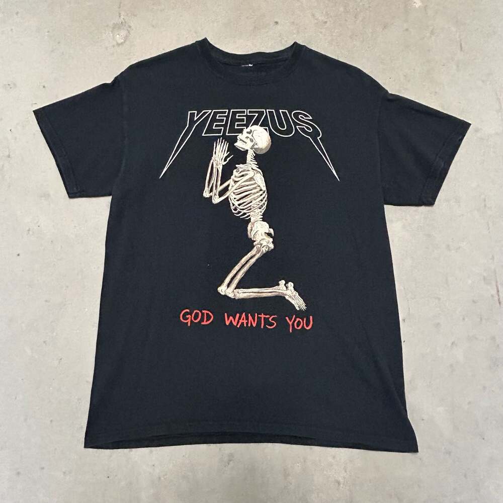 Kanye West Yeezus Summer Run 2014 God Wants You Skeleton Graphic T-Shirt